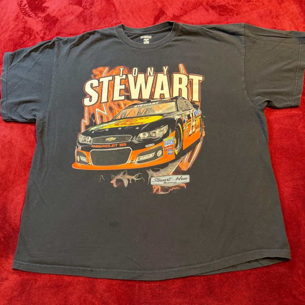 NASCAR Tony Stewart 14 Stewart-Haas Racing Graphic T-Shirt Black 3XL Mens